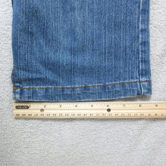 KÜL Women's Blue Denim Capri Pants Cropped Jeans Button Pockets Cute Size 5 - Picture 8 of 11